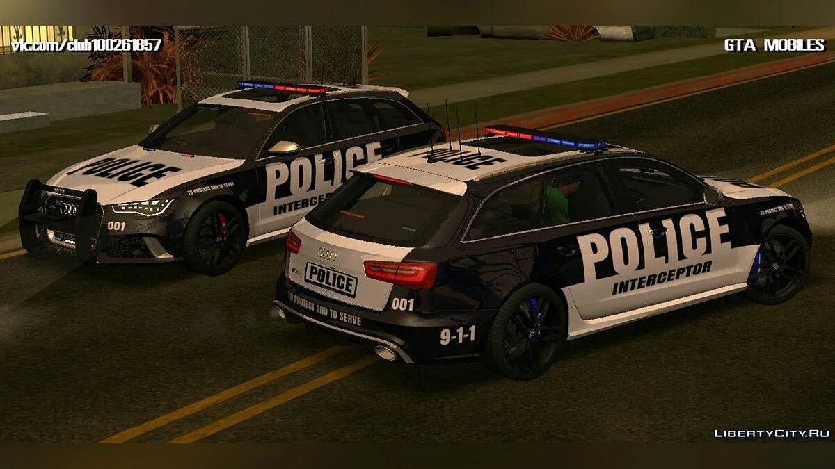 Audi RS6 Avant (Гражданская и полицейская версии) / GTA San Andreas (iOS, Android)