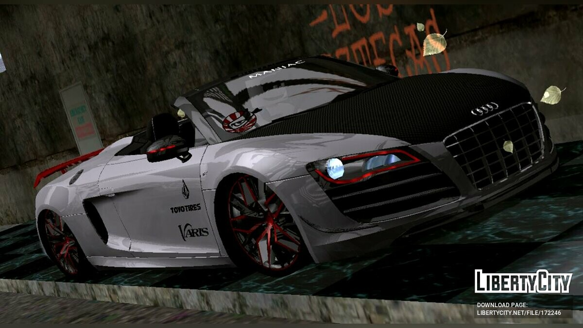 Скачать Audi R8 Spyder (только DFF) для GTA San Andreas (iOS, Android)