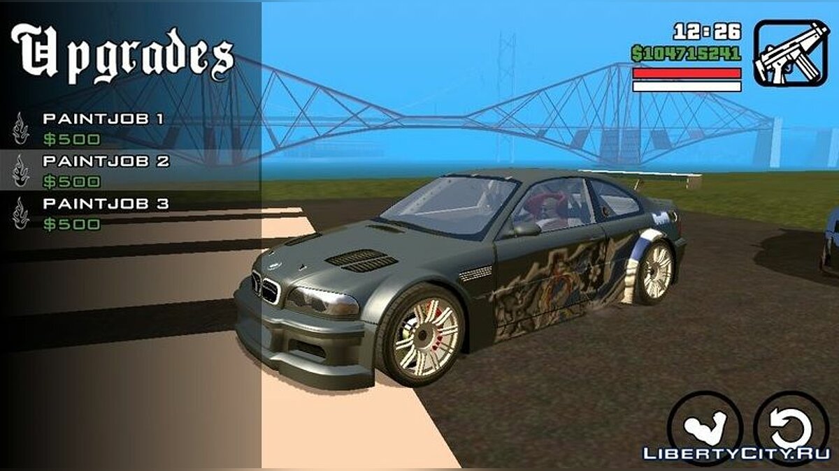 BMW M3 GTR из NFS Most Wanted (со звуками) для GTA San Andreas (iOS, Android) - Картинка #2