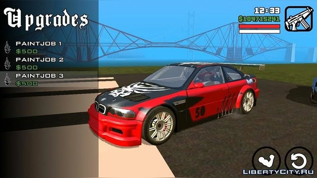 BMW M3 GTR из NFS Most Wanted (со звуками) / GTA San Andreas (iOS, Android)
