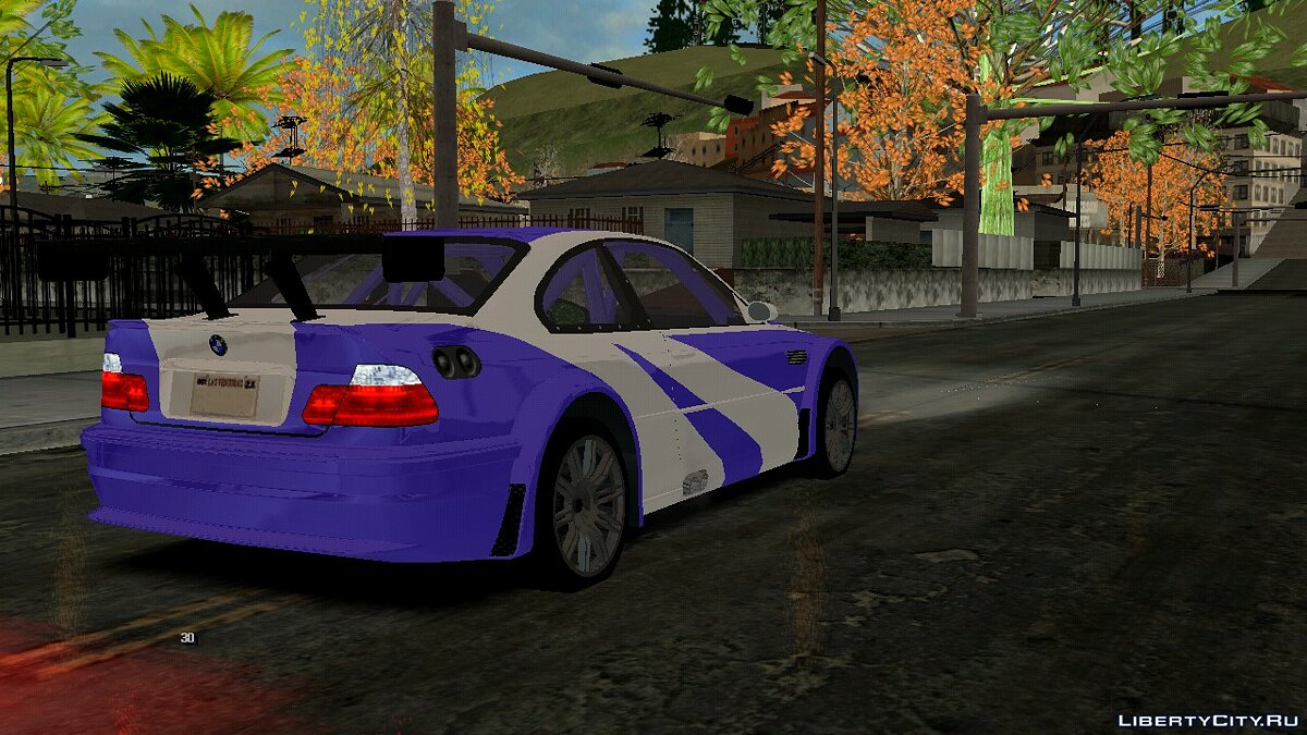 Скачать BMW M3 из NFS: Most Wanted (только DFF) для GTA San Andreas (iOS,  Android)