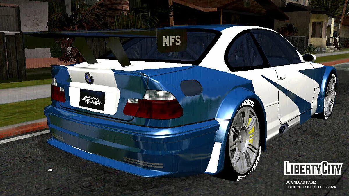 BMW M3 из Need For Speed: Most Wanted (только DFF) / GTA San Andreas (iOS, Android)