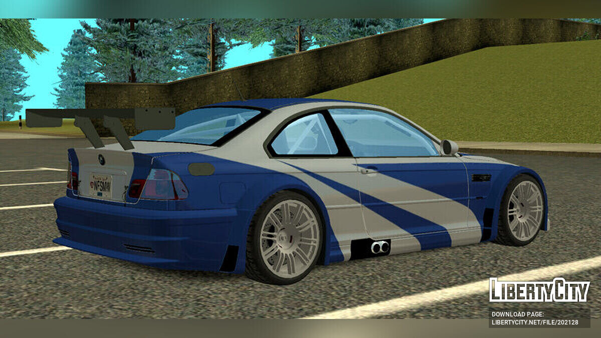 Скачать BMW M3 GTR (NFSMW) для GTA San Andreas (iOS, Android)