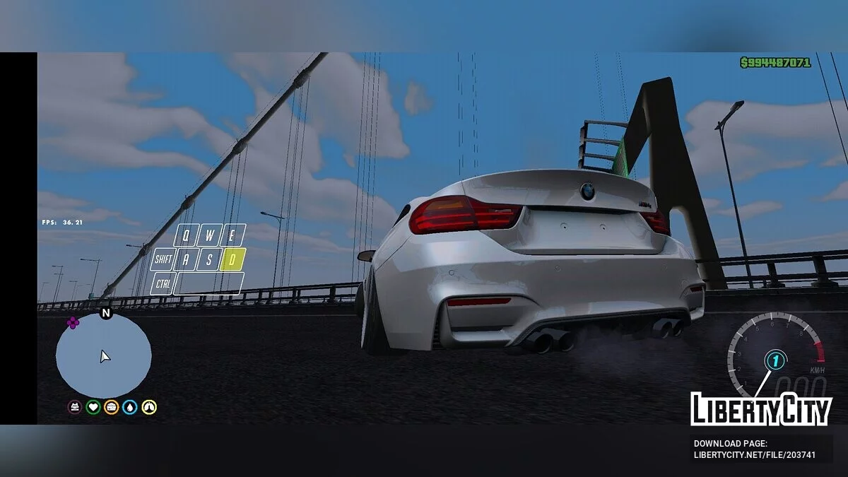 Звук двигателя BMW M4 / GTA San Andreas (iOS, Android)