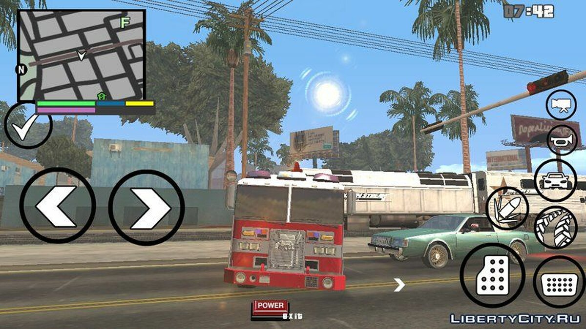 Замена firetruk.dff в GTA San Andreas (iOS, Android) (24 файла)