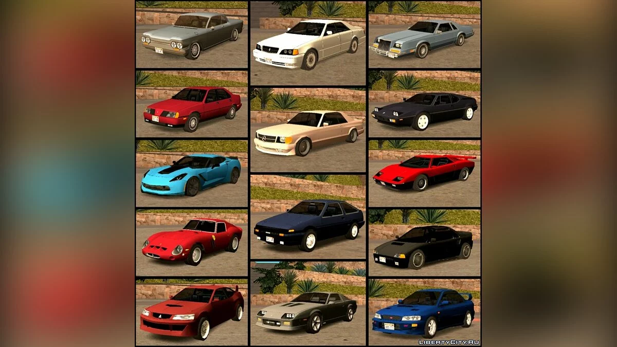 Aesthetic Low Poly Cars Pack for Mobile / GTA San Andreas (iOS, Android)