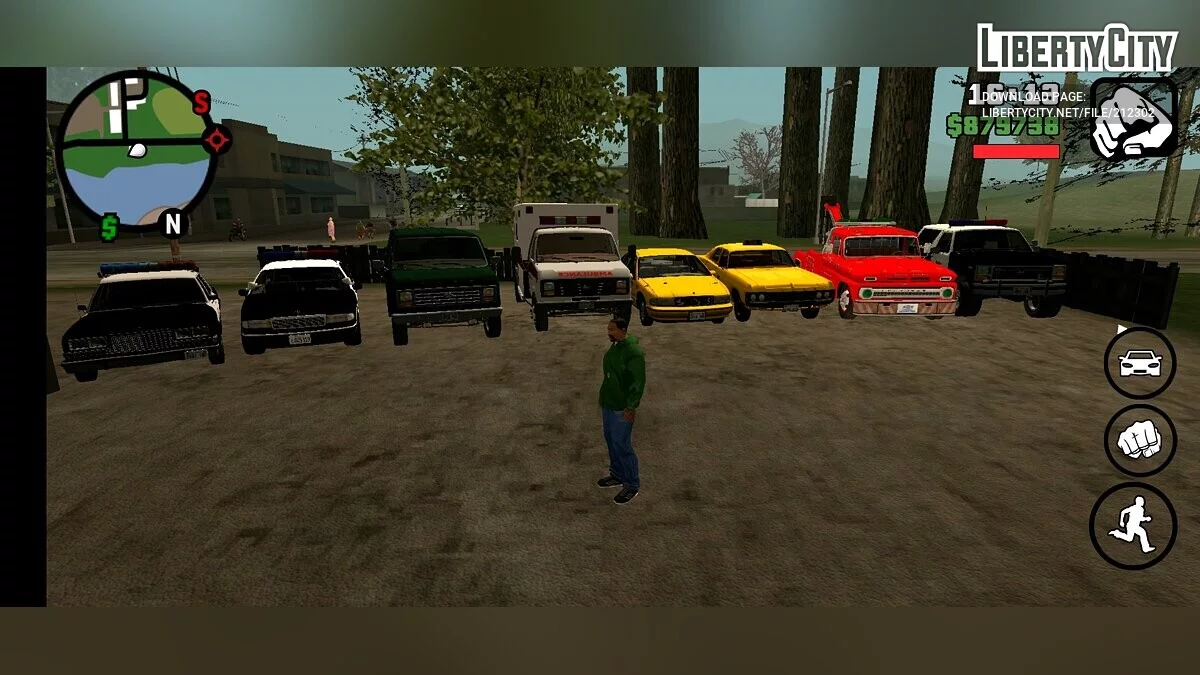 Сборник реальных машин из 90-х / GTA San Andreas (iOS, Android)