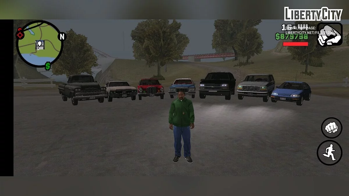 Сборник реальных машин из 90-х / GTA San Andreas (iOS, Android)
