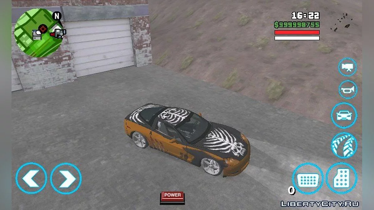 Webster Corvette C6 из NFS MW BLACKLIST / GTA San Andreas (iOS, Android)