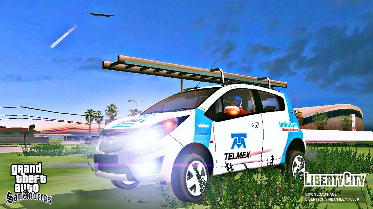 Chervolet Spark «Telmex Company» / GTA San Andreas (iOS, Android)