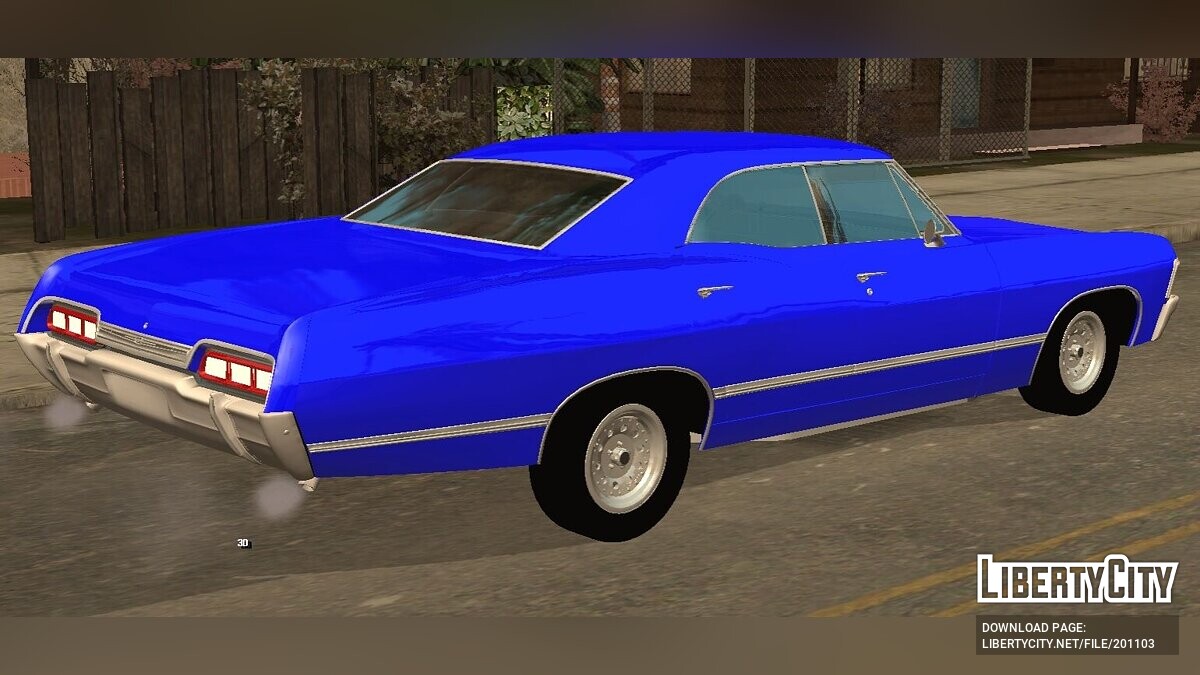 Скачать Chevrolet Impala 1967 Supernatural (только DFF) для GTA San Andreas  (iOS, Android)