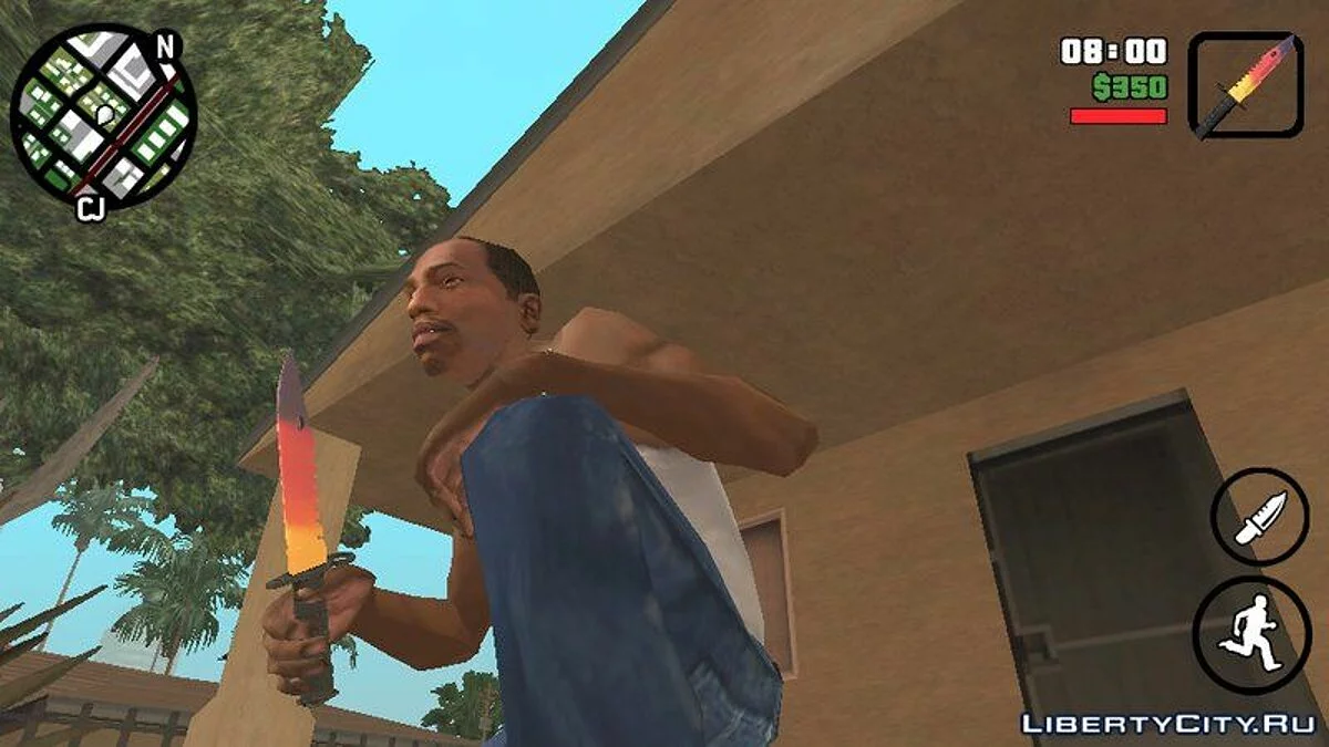 Нож Bayonet из CS:GO / GTA San Andreas (iOS, Android)