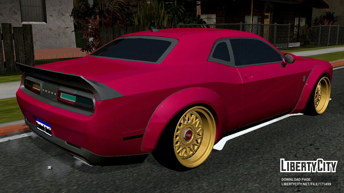 Dodge Challenger Hellcat Liberty Walk (только DFF) / GTA San Andreas (iOS, Android)