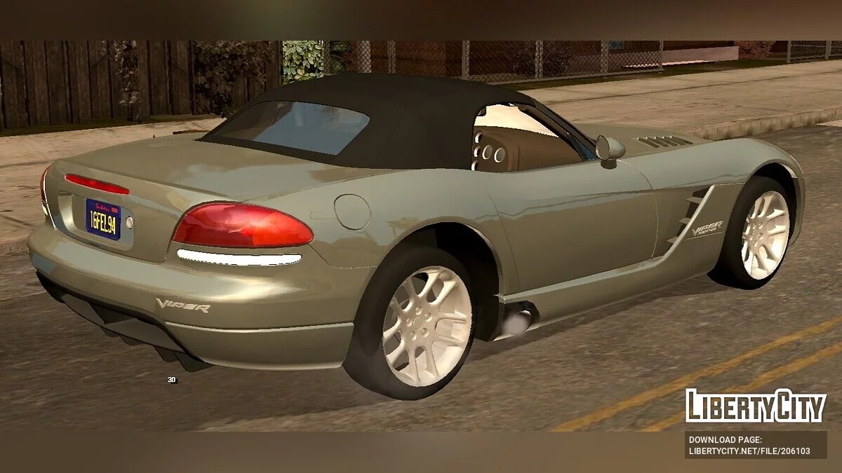 Dodge Viper SRT-10 '03 (только DFF) / GTA San Andreas (iOS, Android)