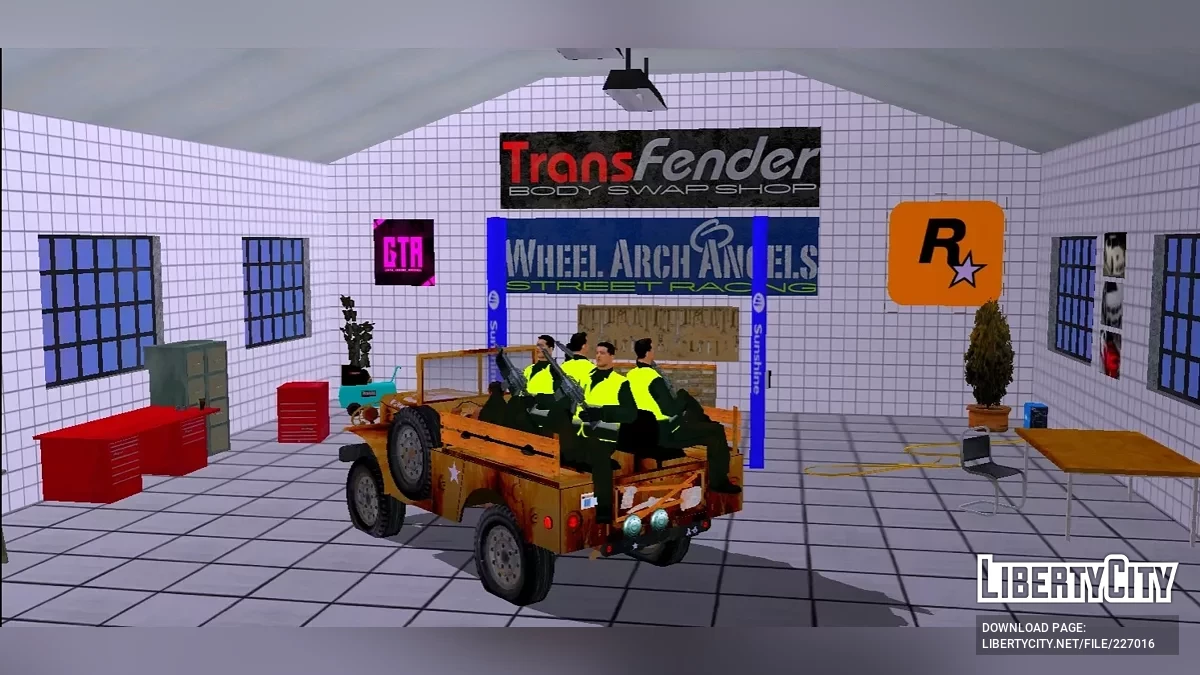 Dodge WC51 с полицией / GTA San Andreas (iOS, Android)