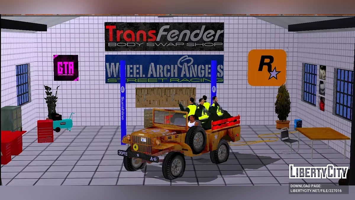 Dodge WC51 с полицией / GTA San Andreas (iOS, Android)