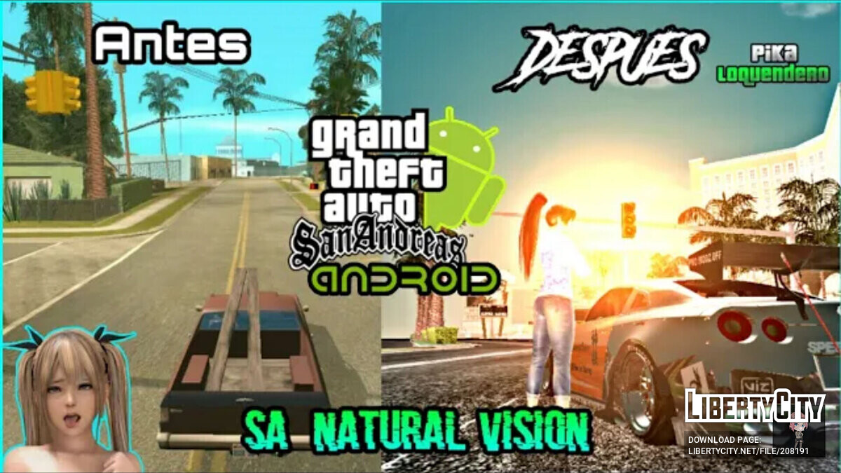 Скачать SA Natural Vision Graphics v1 _ Gta Sa Android для GTA San Andreas  (iOS, Android)