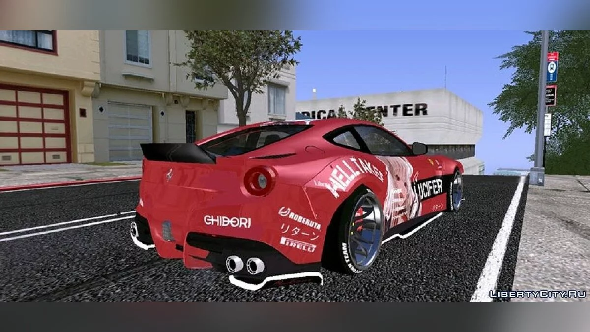 Ferrari F12 Berlinetta Liberty Walk [Return Team] / GTA San Andreas (iOS, Android)