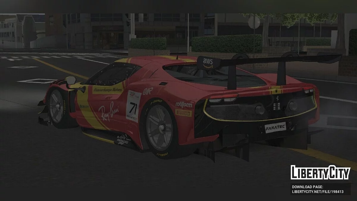 2024 Ferrari 296 GT3 Race Car / GTA San Andreas (iOS, Android)