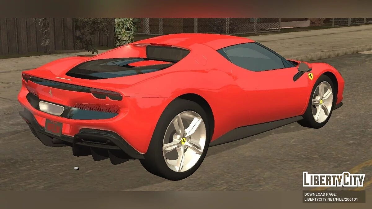 Ferrari 296 GTB '21 (только DFF) / GTA San Andreas (iOS, Android)