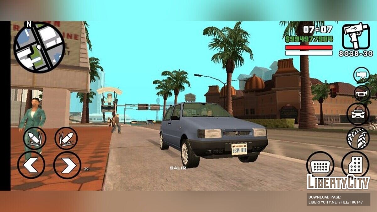 Скачать Fiat Uno Mille Fire 2002 для GTA San Andreas (iOS, Android)