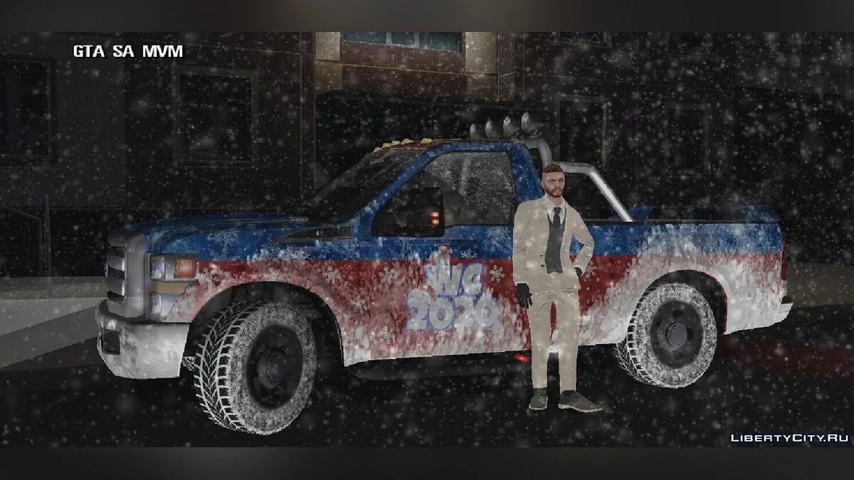 Ford F-350 Winter (Зимняя версия) / GTA San Andreas (iOS, Android)