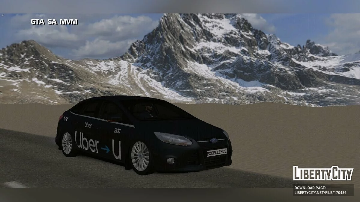 Ford Focus 3 Uber Taxi / GTA San Andreas (iOS, Android)