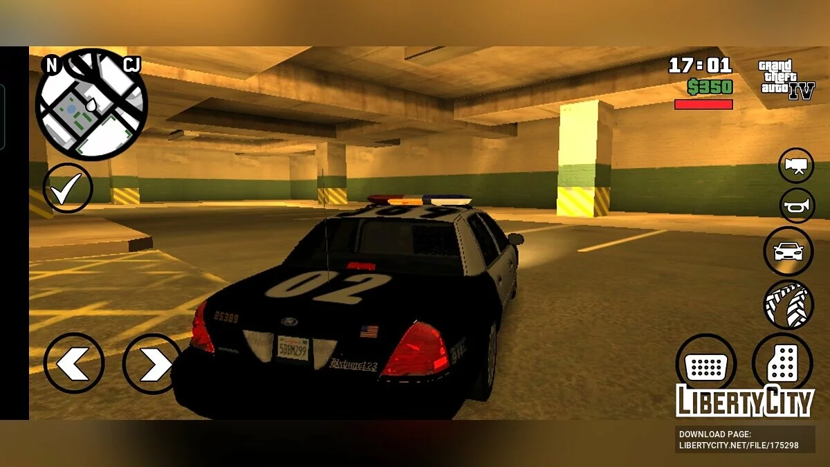 LAPD Ford Crown Victoria 2007 / GTA San Andreas (iOS, Android)