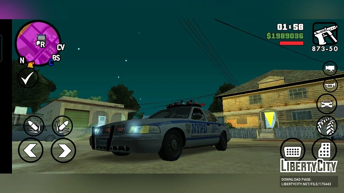 NYPD Ford Crown Victoria / GTA San Andreas (iOS, Android)