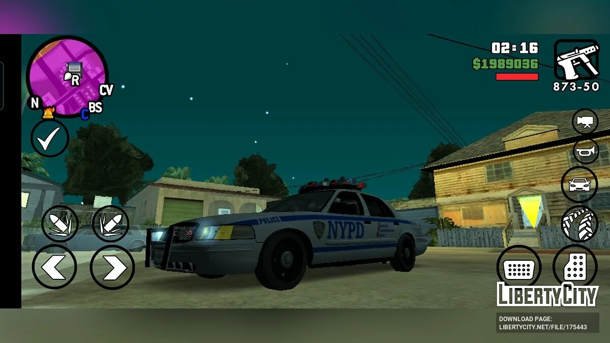 NYPD Ford Crown Victoria / GTA San Andreas (iOS, Android)