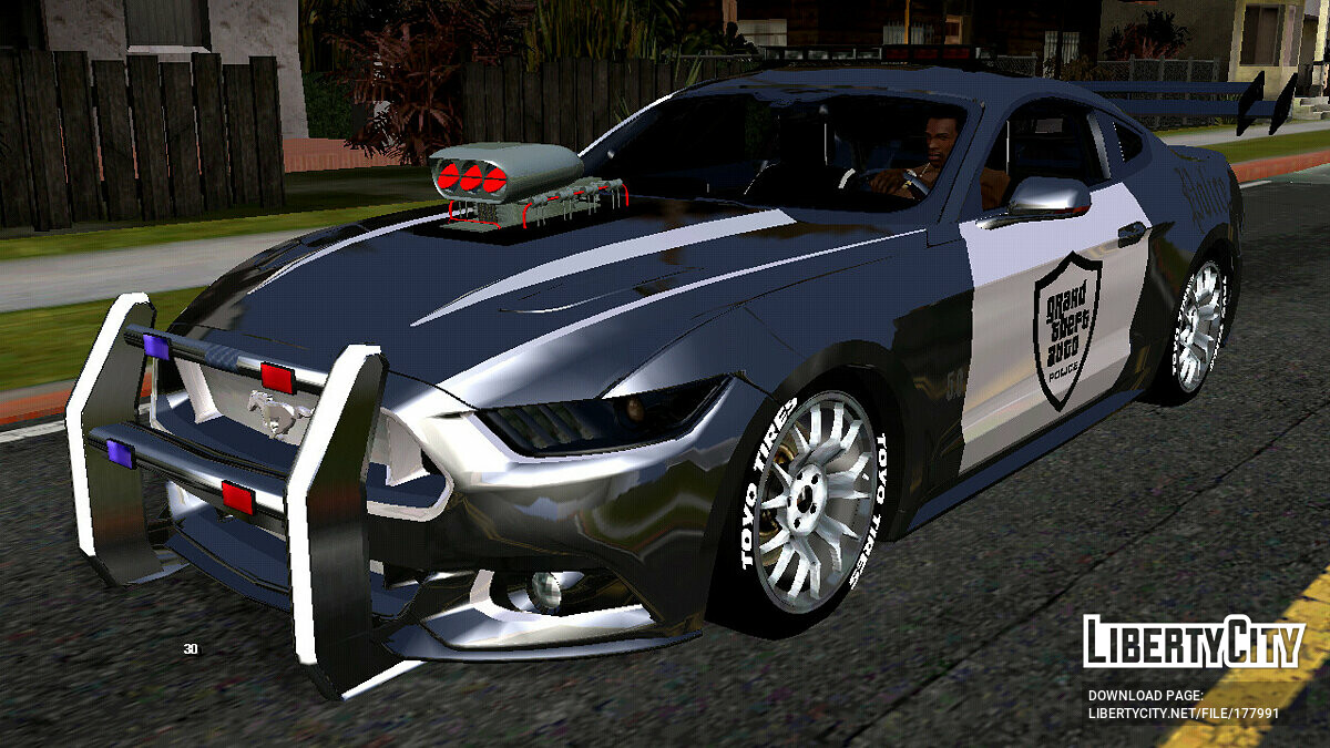 Скачать Ford Mustang Gt500 - Полиция (только DFF) для GTA San Andreas (iOS,  Android)