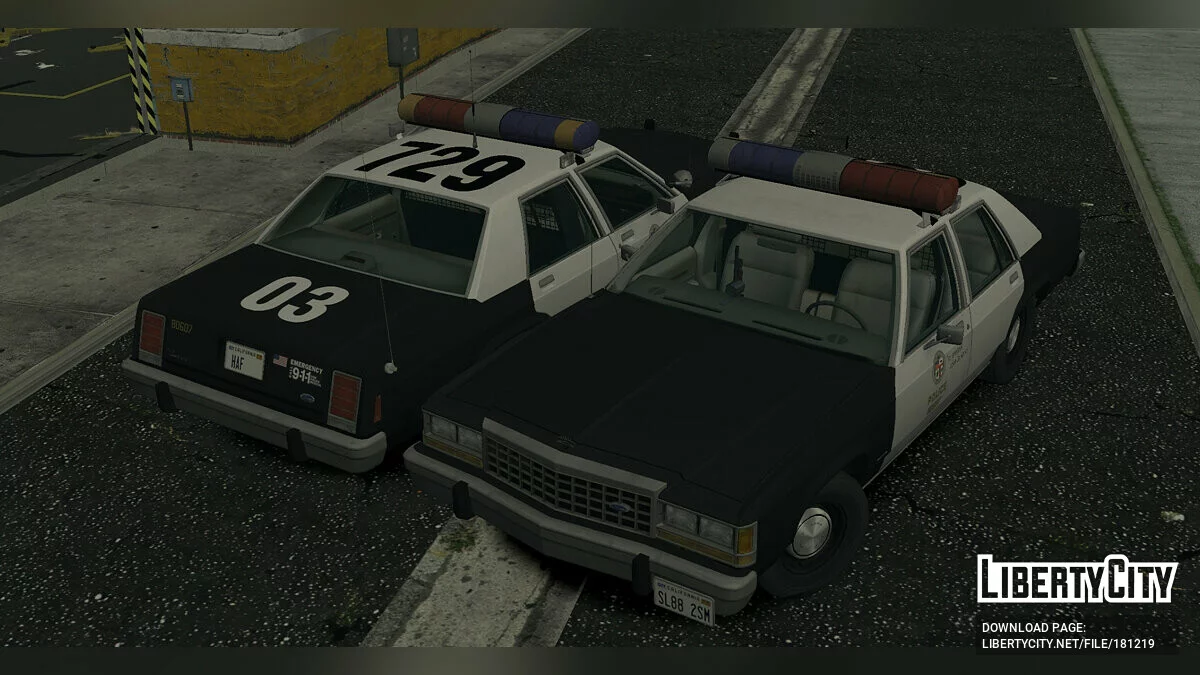 Сборник полицейских машин Ford LTD Crown Victoria '87 / GTA San Andreas (iOS, Android)