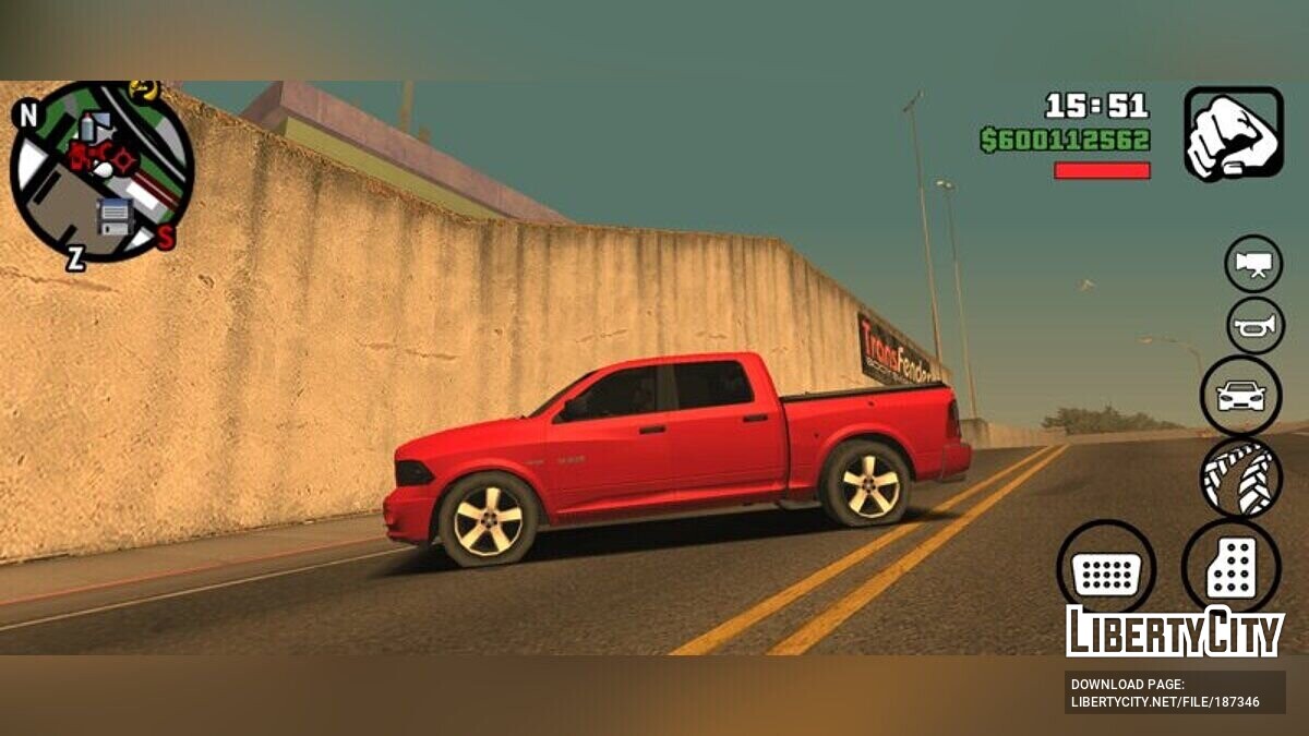 Скачать Dodge Ram Express 2012 для GTA San Andreas (iOS, Android)