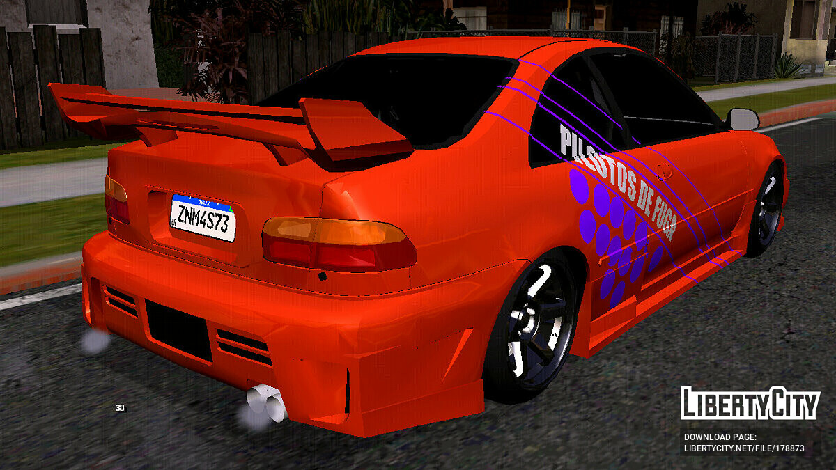 Скачать Honda Civic (только DFF) для GTA San Andreas (iOS, Android)