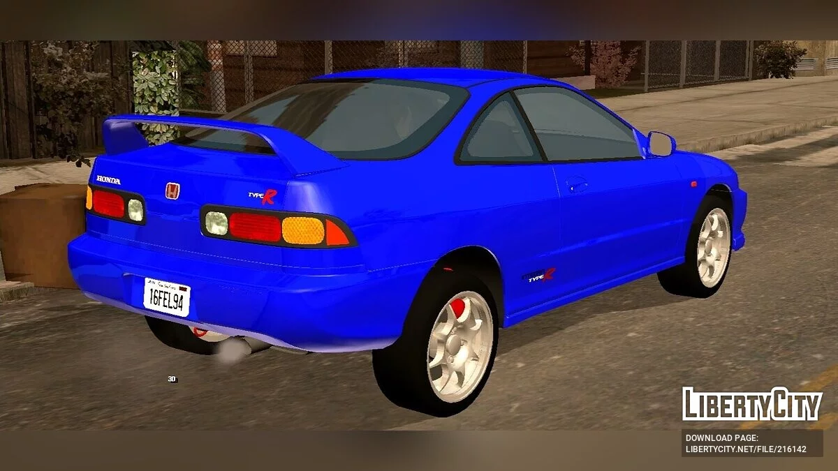 Honda Integra Type R (DC2) '95 - (только DFF) / GTA San Andreas (iOS, Android)