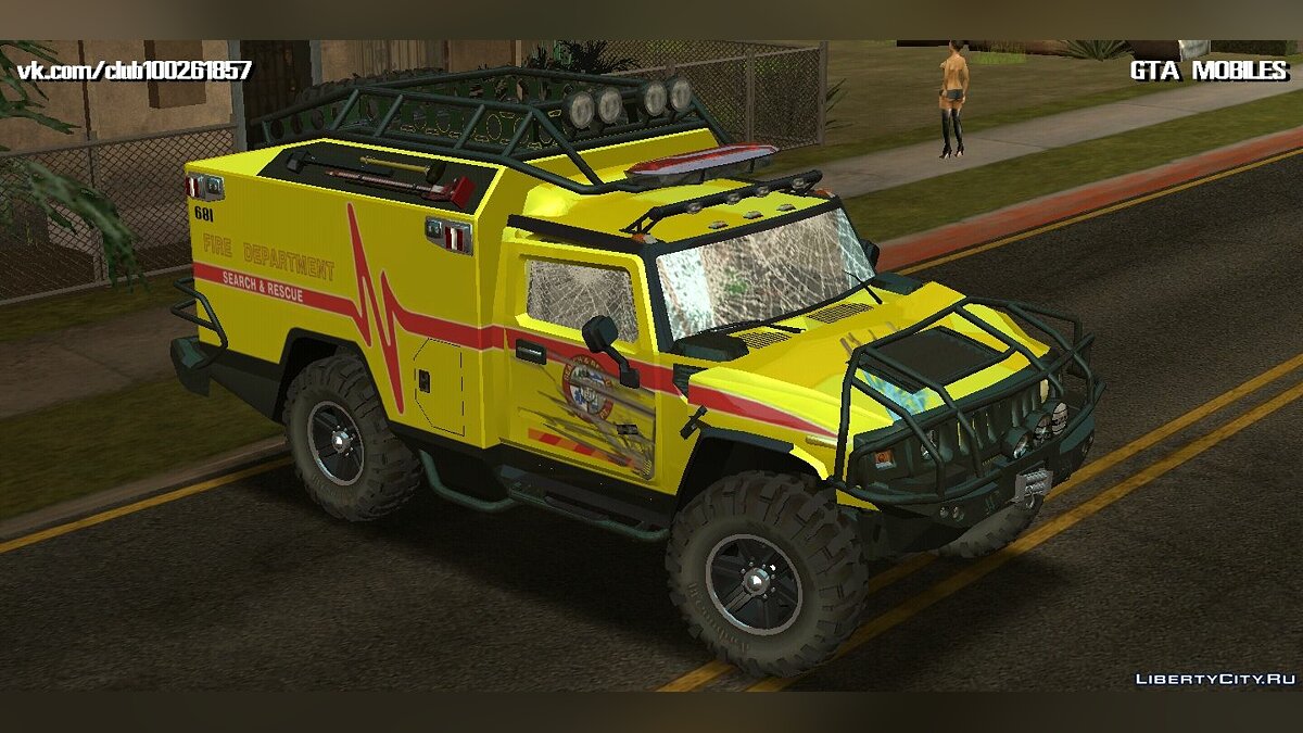 Скачать Hummer H2 Ambluance из Трансформеров для GTA San Andreas (iOS,  Android)