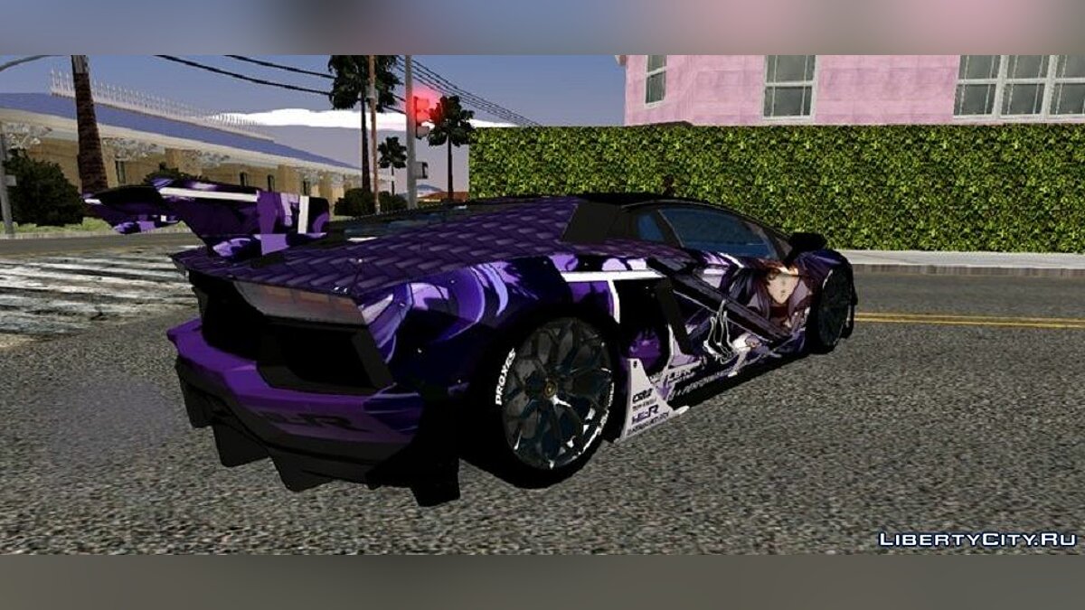 Скачать Lamborghini Aventador LP-700-4 LB Walk Itasha Blake Belladonna для  GTA San Andreas (iOS, Android)