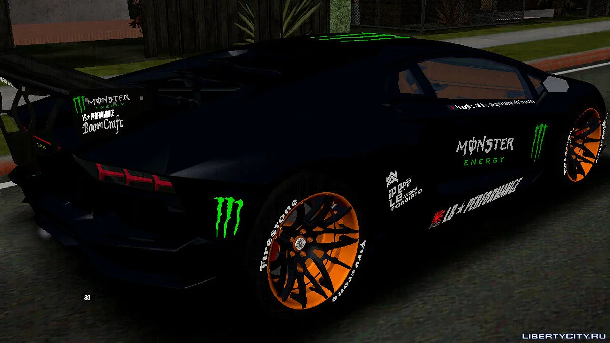 Lamborghini Aventador Monster Energy (только DFF) / GTA San Andreas (iOS, Android)