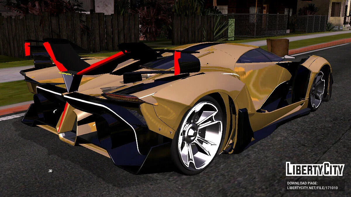 Lamborghini V12 Gold (только DFF) / GTA San Andreas (iOS, Android)
