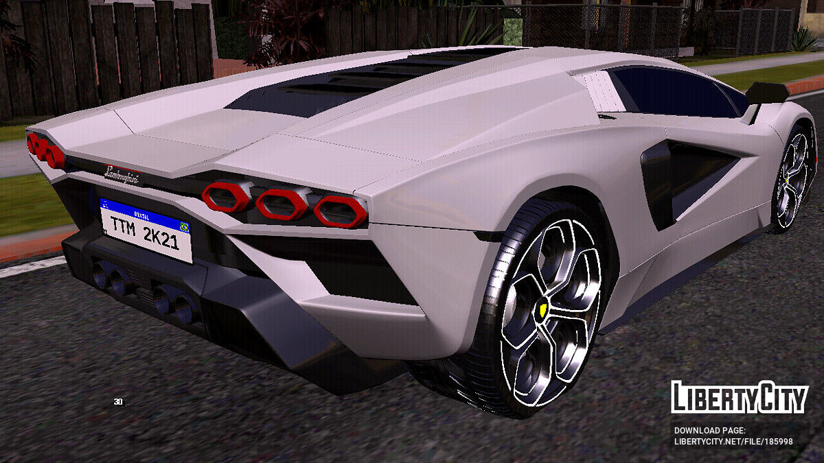 Lamborghini Countach 2022 (только DFF) для GTA San Andreas (iOS, Android) - Картинка #2