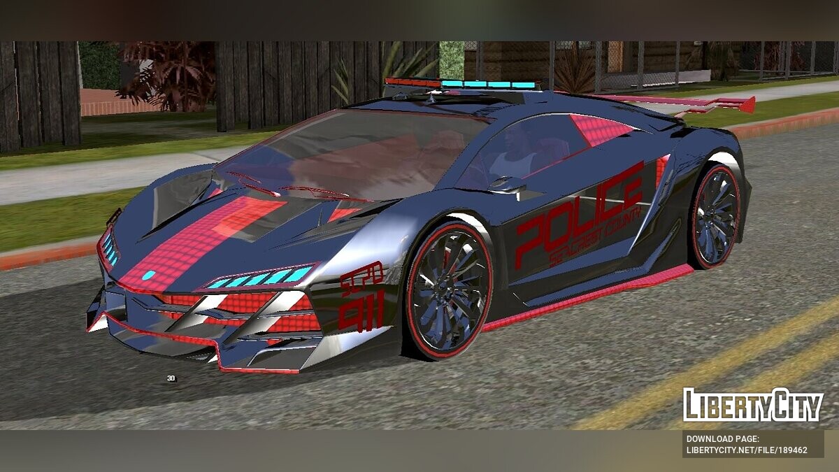 Скачать Lamborghini Zentorno - Полиция (только DFF) для GTA San Andreas  (iOS, Android)