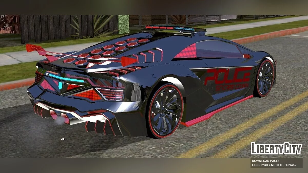 Lamborghini Zentorno - Полиция (только DFF) / GTA San Andreas (iOS, Android)