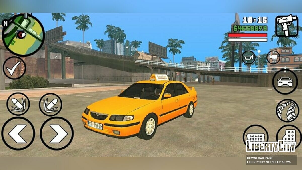 Скачать Mazda 626 Такси для GTA San Andreas (iOS, Android)