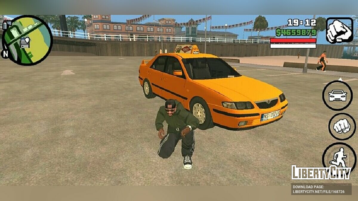 Скачать Mazda 626 Такси для GTA San Andreas (iOS, Android)