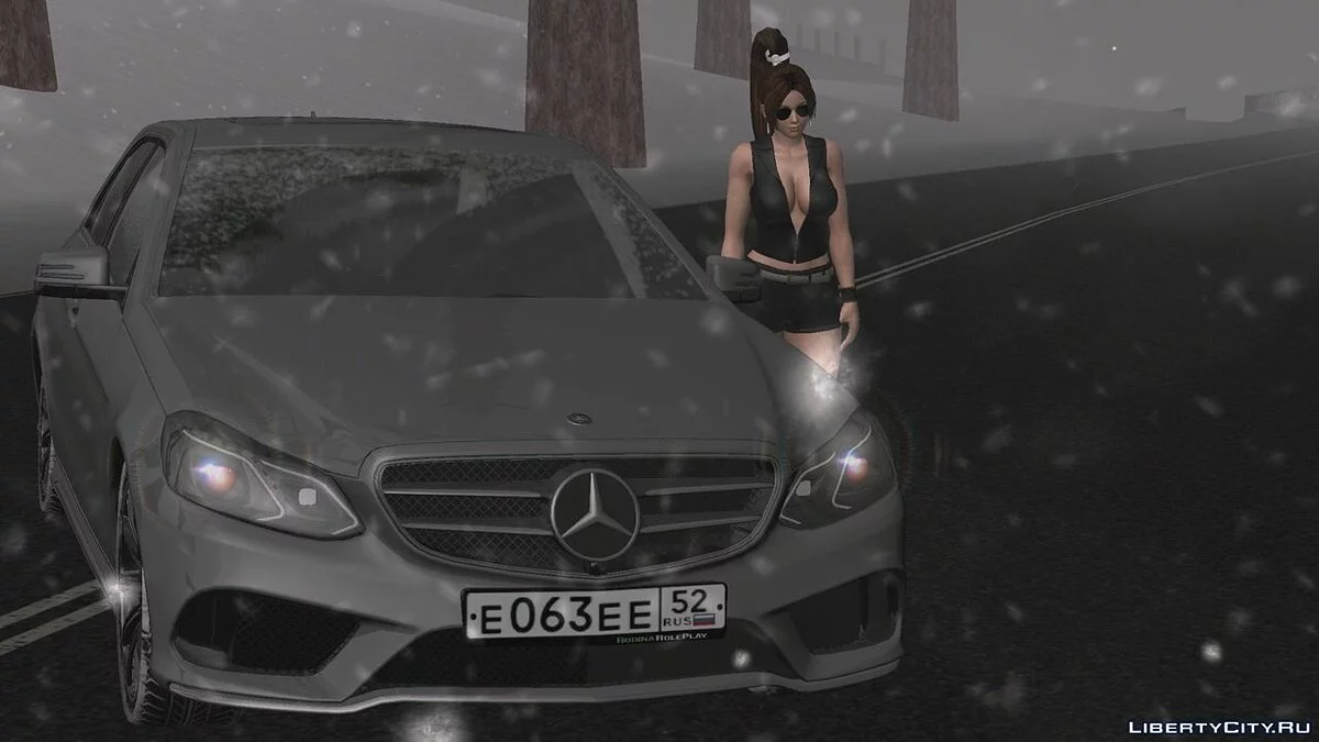Mercedes-Benz E200 (Зимняя версия) / GTA San Andreas (iOS, Android)