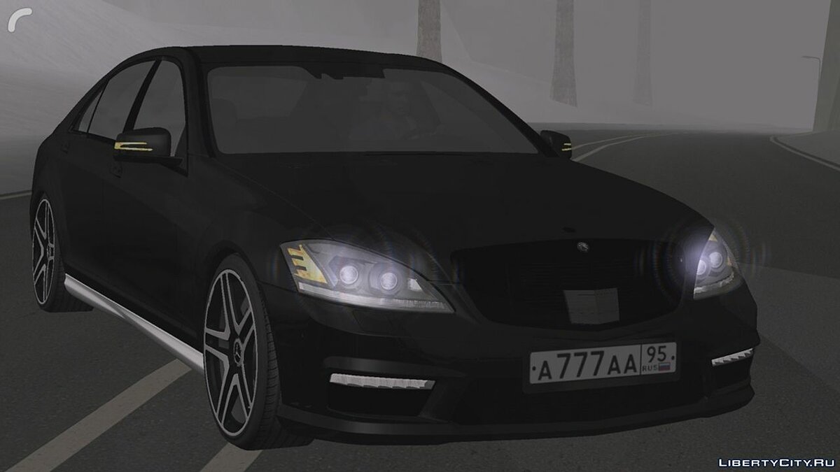 Скачать Mercedes-Benz W221 Black Version для GTA San Andreas (iOS, Android)