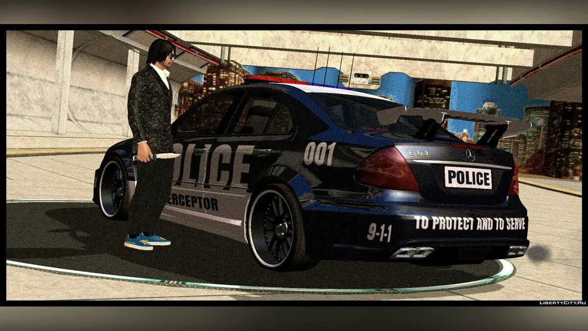 Mercedes Benz E63 + полиция и такси / GTA San Andreas (iOS, Android)