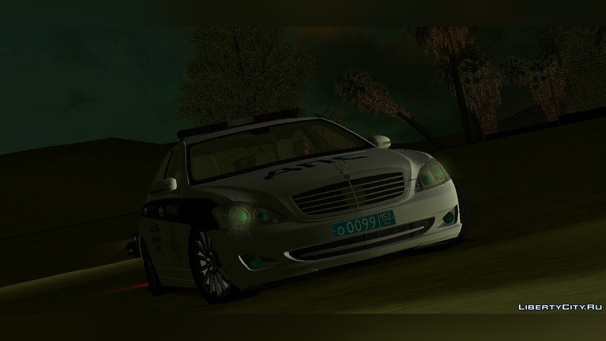 Скачать Mercedes-Benz S500 w221 ПОЛИЦИЯ для GTA San Andreas (iOS, Android)