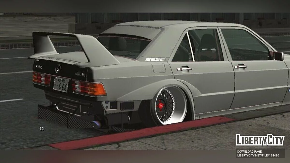 Mercedes-Benz W201 190E EVO II Custom / GTA San Andreas (iOS, Android)