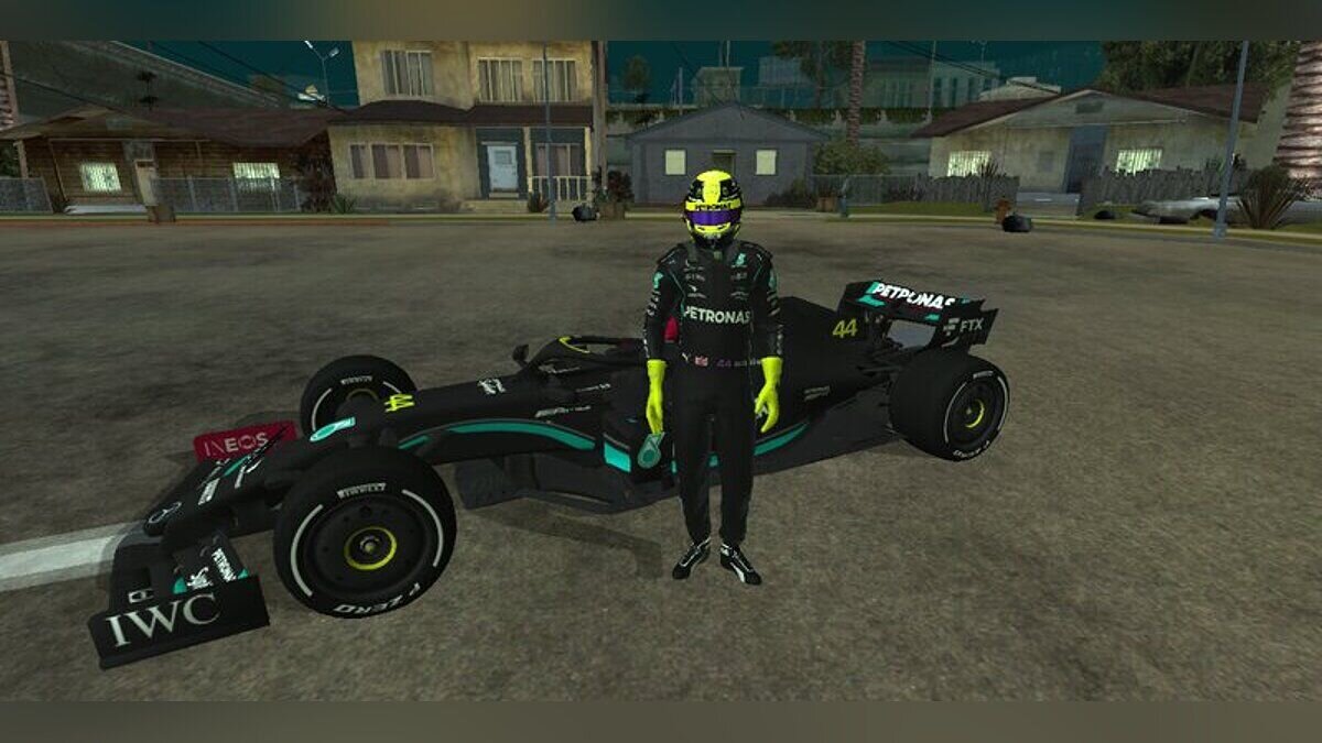 Скачать Mercedes-AMG F1 W12 with 2023 + Льюис Хэмилтон для GTA San Andreas  (iOS, Android)